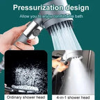 Water-Saving Shower Head with Microhole Pressure Boost and 9-Layer Filter, Push Button Zanny Home