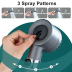 Water-Saving Shower Head with Microhole Pressure Boost and 9-Layer Filter, Push Button Zanny Home