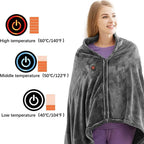 Heated Shawl with USB Power and 3 Heat Levels, Plush Removable Cover Zanny Home