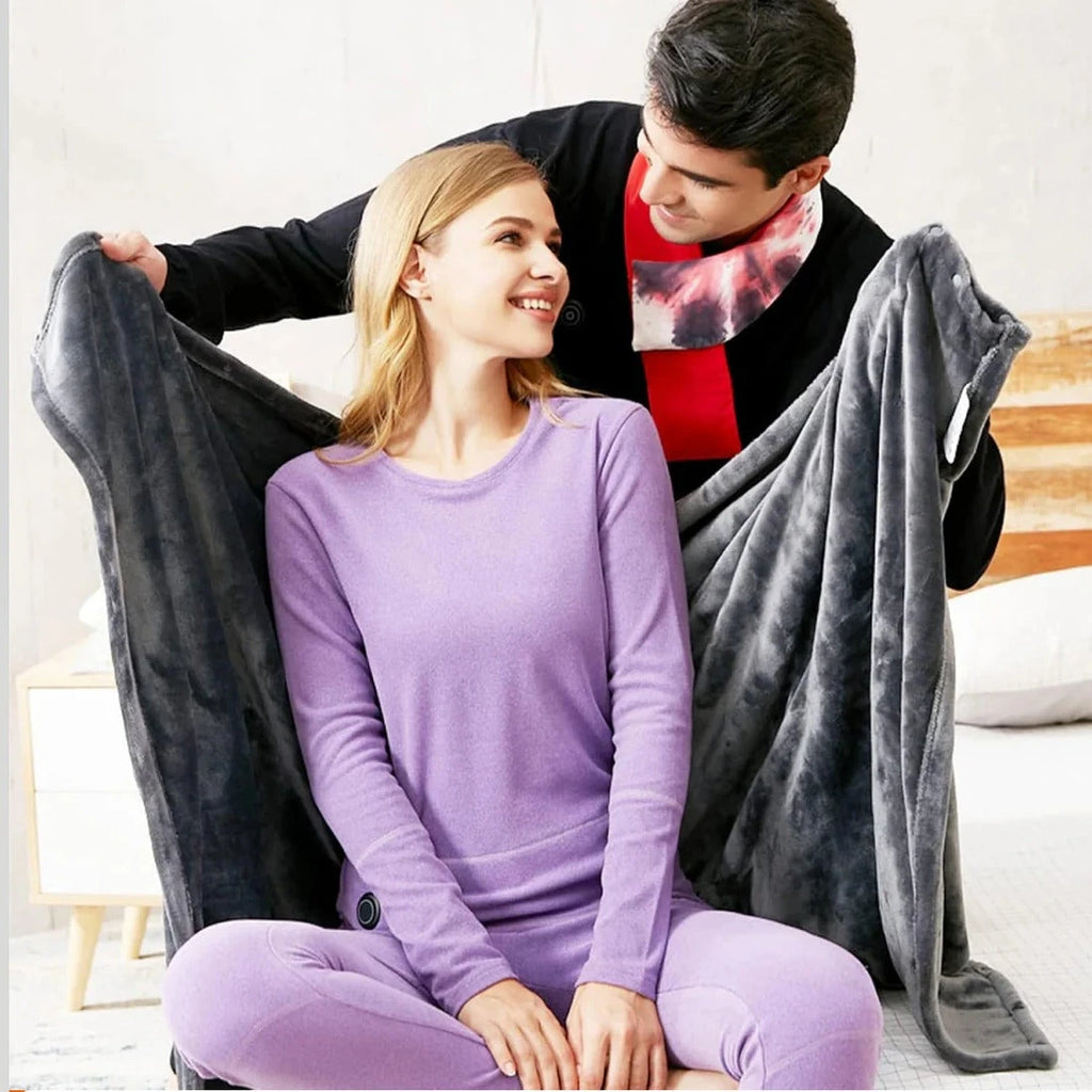 Heated Shawl with USB Power and 3 Heat Levels, Plush Removable Cover Zanny Home