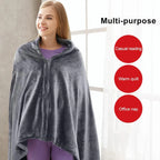 Heated Shawl with USB Power and 3 Heat Levels, Plush Removable Cover Zanny Home