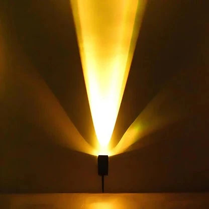 Solar Spotlight with Adjustable Zoom Lens and RGB Plus Warm White LEDs, Weatherproof Zanny Home