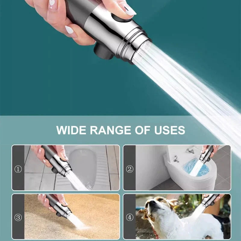 Water-Saving Shower Head with Microhole Pressure Boost and 9-Layer Filter, Push Button Zanny Home