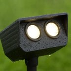 Solar Spotlight with Adjustable Zoom Lens and RGB Plus Warm White LEDs, Weatherproof Zanny Home