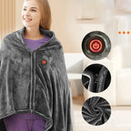 Heated Shawl with USB Power and 3 Heat Levels, Plush Removable Cover Zanny Home