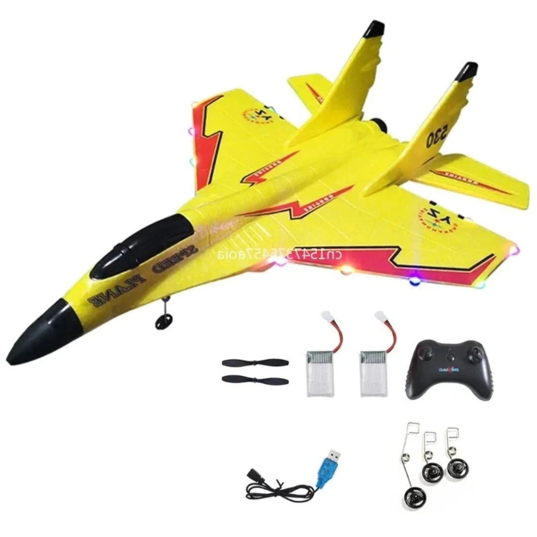 Remote Control Airplane with Impact-Resistant Frame and Ergonomic Controller, 40cm Zanny Home