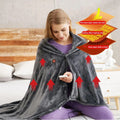 Heated Shawl with USB Power and 3 Heat Levels, Plush Removable Cover Zanny Home