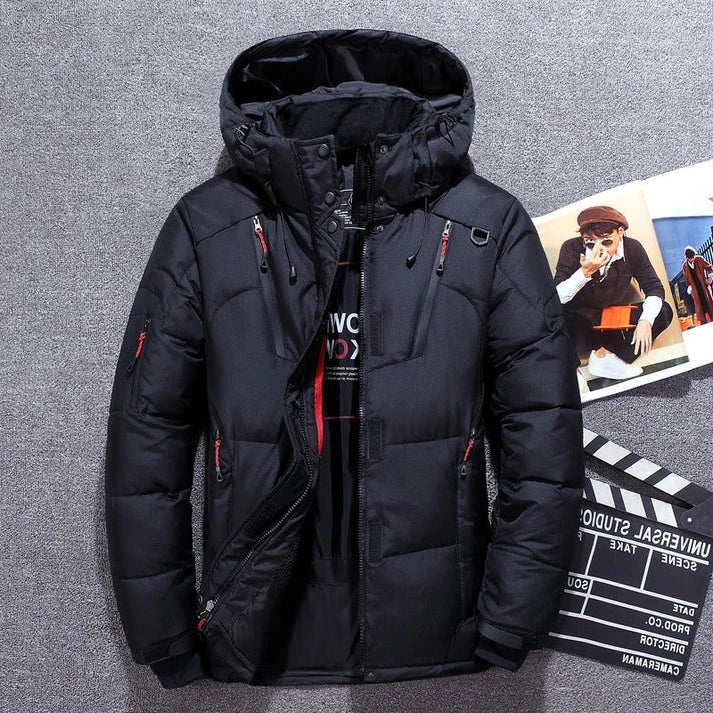 Insulated Jacket with Thermal Lining and Adjustable Hood, Water Resistant Shell Zanny Home