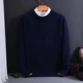 Men's Cashmere-Like Sweater with Lightweight Warmth and Tailored Crew Neck, True to Size Zanny Home