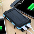 Solar Power Bank with 500,000mAh Capacity and Dual USB Outputs, Water-Resistant Zanny Home
