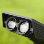 Solar Spotlight with Adjustable Zoom Lens and RGB Plus Warm White LEDs, Weatherproof Zanny Home