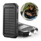 Solar Power Bank with 500,000mAh Capacity and Dual USB Outputs, Water-Resistant Zanny Home