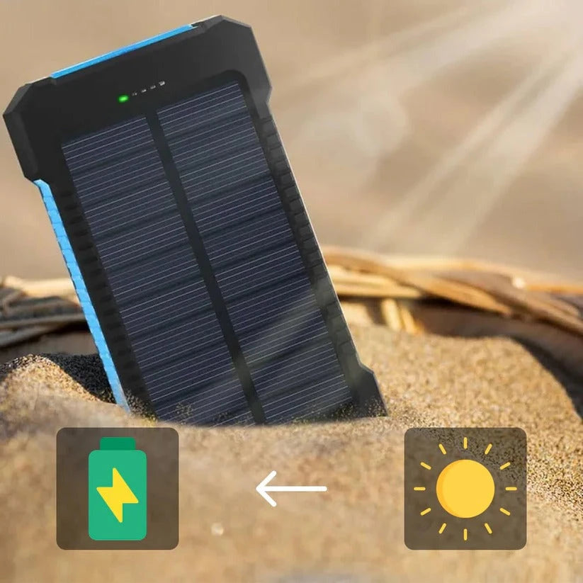 Solar Power Bank with 500,000mAh Capacity and Dual USB Outputs, Water-Resistant Zanny Home