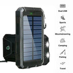 Solar Power Bank with 500,000mAh Capacity and Dual USB Outputs, Water-Resistant Zanny Home