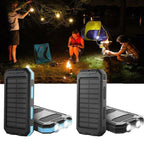 Solar Power Bank with 500,000mAh Capacity and Dual USB Outputs, Water-Resistant Zanny Home