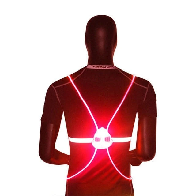 LED Safety Vest with 360-Degree Fiber-Optic Lighting and Adjustable Fit, Weather Resistant Zanny Home