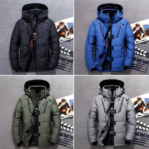 Insulated Jacket with Thermal Lining and Adjustable Hood, Water Resistant Shell Zanny Home