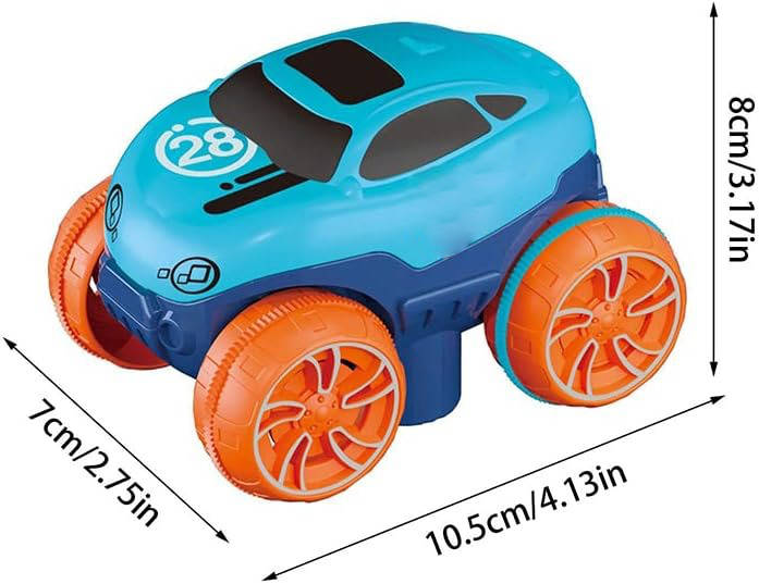 Glow In The Dark Race Track with LED Lights and Anti-Tip Car, Modular Snap-Together Set Zanny Home