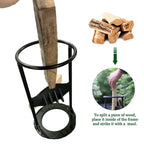 Cast Iron Splitting Wedge with Wide Base and Rounded Top Handle, Weather Resistant Finish Zanny Home