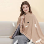 Heated Shawl with Eight-Zone Carbon Fiber Heating and Zipper Closure, USB-C Power Zanny Home