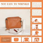 Leather Crossbody Bag with Built-In Wallet and Detachable Straps, Fits 10-Inch Tablet Zanny Home