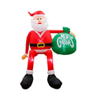 Inflatable Santa 8ft with Integrated LED Lighting and Climbing Pose, Weather-Resistant Yard Decor Zanny Home