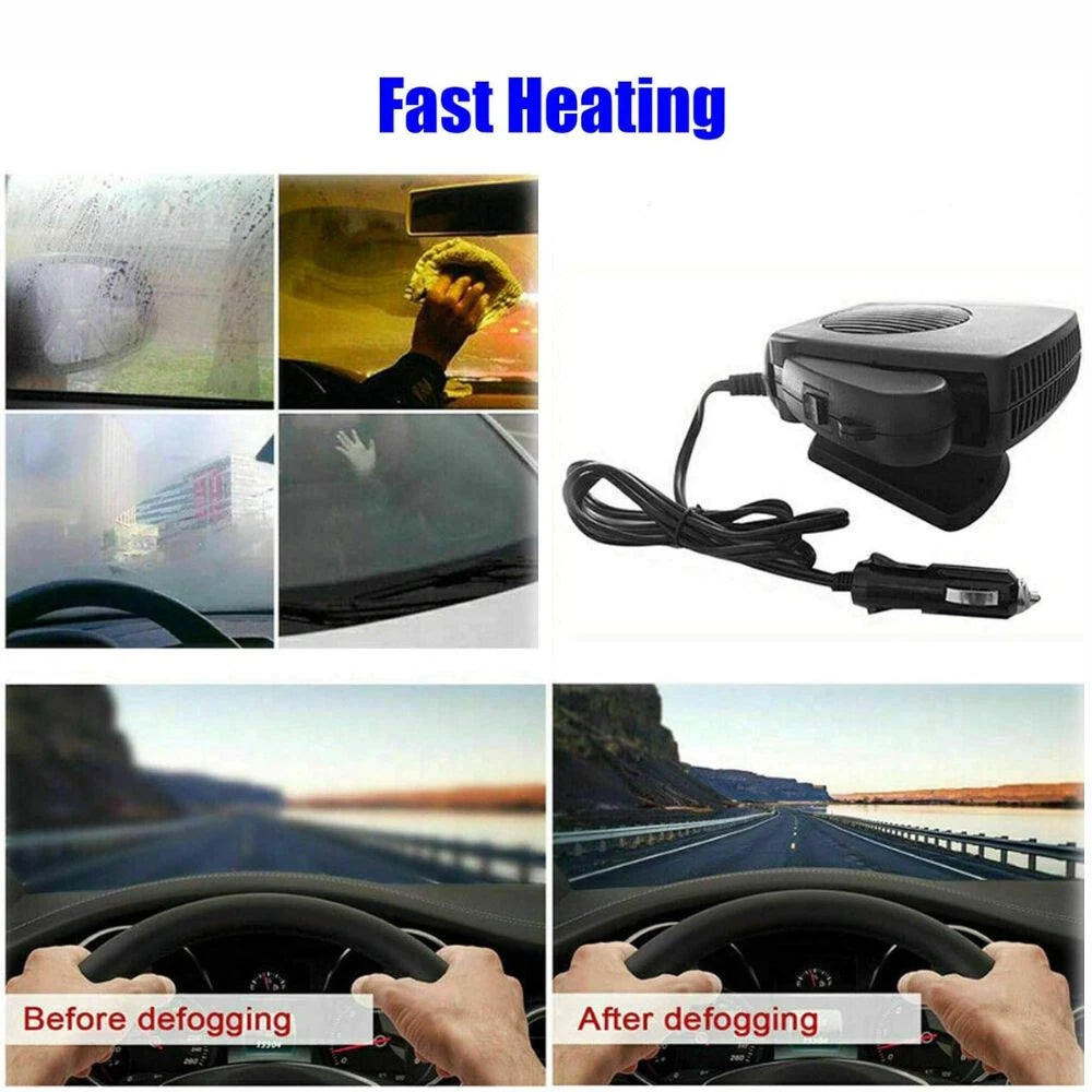 12V Car Heater with Ceramic Heating Element and Adjustable Fan, 150-300W Power Zanny Home