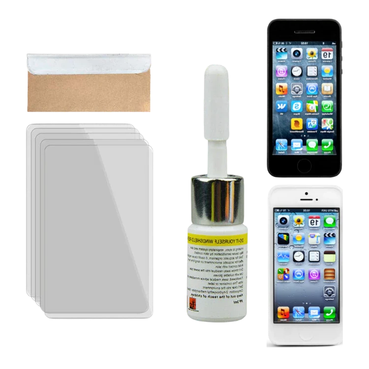 Mobile Screen Repair Kit with Vacuum Air Removal and Pre-Mixed Resin, Portable Case Zanny Home