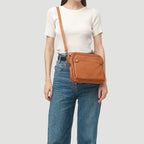 Leather Crossbody Bag with Built-In Wallet and Detachable Straps, Fits 10-Inch Tablet Zanny Home