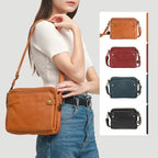 Leather Crossbody Bag with Built-In Wallet and Detachable Straps, Fits 10-Inch Tablet Zanny Home