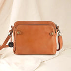 Leather Crossbody Bag with Built-In Wallet and Detachable Straps, Fits 10-Inch Tablet Zanny Home