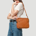 Leather Crossbody Bag with Built-In Wallet and Detachable Straps, Fits 10-Inch Tablet Zanny Home