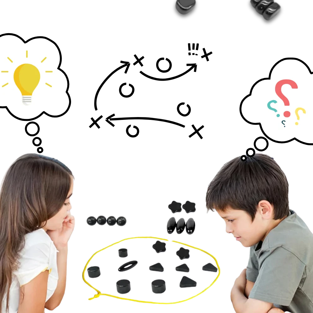 Magnetic Strategy Game with Adjustable Rope Area and 20 Magnets, Portable Set Zanny Home