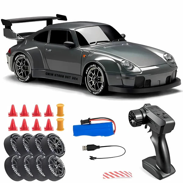 4WD RC Drift Car with LED Lights and Detachable Shell, Rechargeable Battery Zanny Home