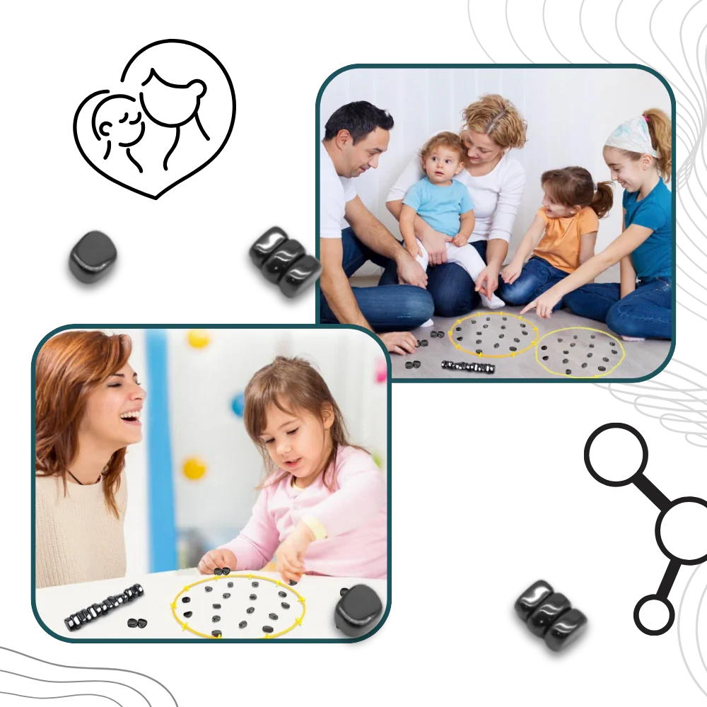 Magnetic Strategy Game with Adjustable Rope Area and 20 Magnets, Portable Set Zanny Home