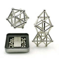 Magnetic Construction Set with 36 Rods and 27 Steel Balls, Portable Tin Zanny Home