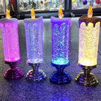 Color-Changing LED Candle with Spinning Glitter and USB Powered, Flameless Centerpiece Zanny Home