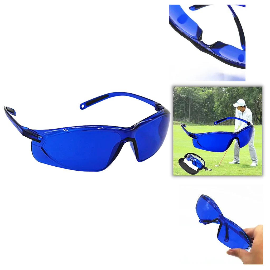 Golf Ball Finder Sunglasses with Blue Contrast Lenses and UV Protection, Case Included Zanny Home