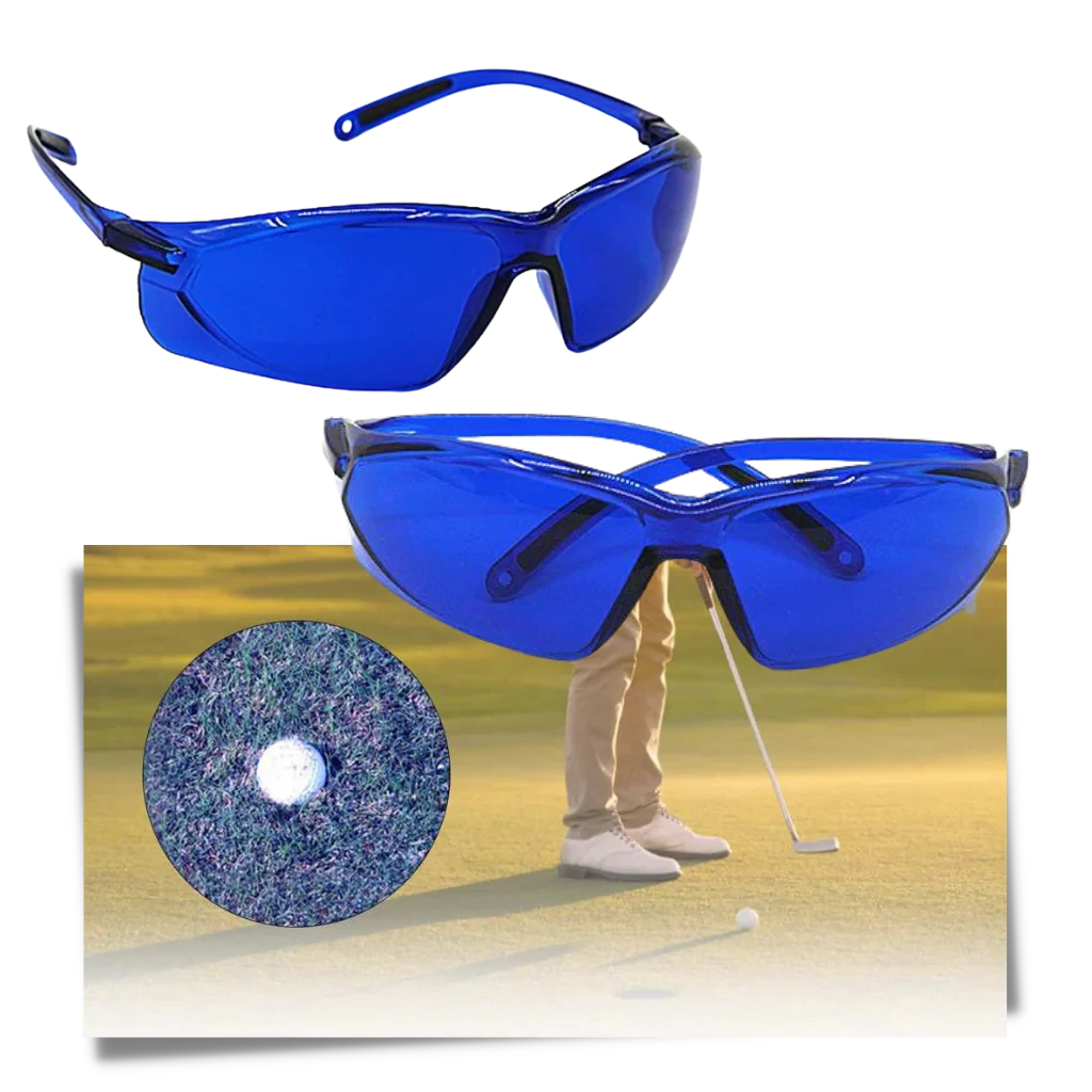 Golf Ball Finder Sunglasses with Blue Contrast Lenses and UV Protection, Case Included Zanny Home