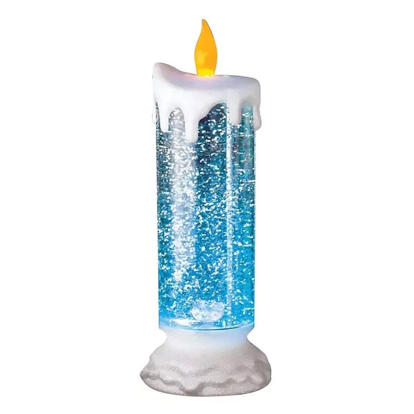 Color-Changing LED Candle with Spinning Glitter and USB Powered, Flameless Centerpiece Zanny Home