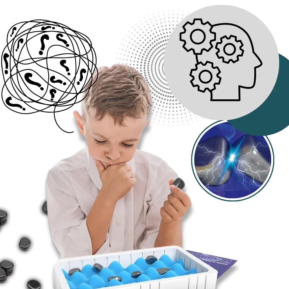 Magnetic Strategy Game with Adjustable Rope Area and 20 Magnets, Portable Set Zanny Home