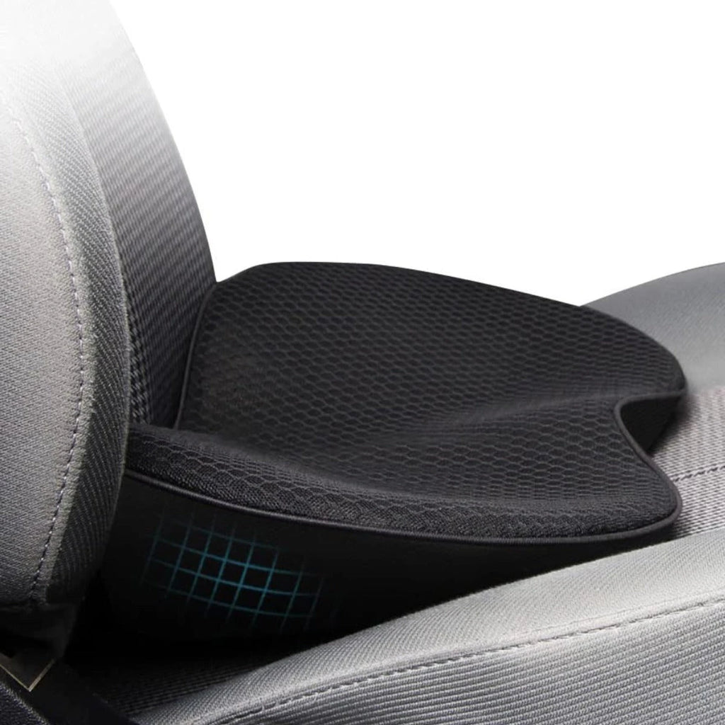 Car Seat Cushion with 3.5-Inch Memory Foam Boost and Contoured Support, Removable Cover Zanny Home