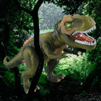 Remote Control Dinosaur Toy with Multi-Color LED Spikes and Roaring Sound, 17-Inch Zanny Home