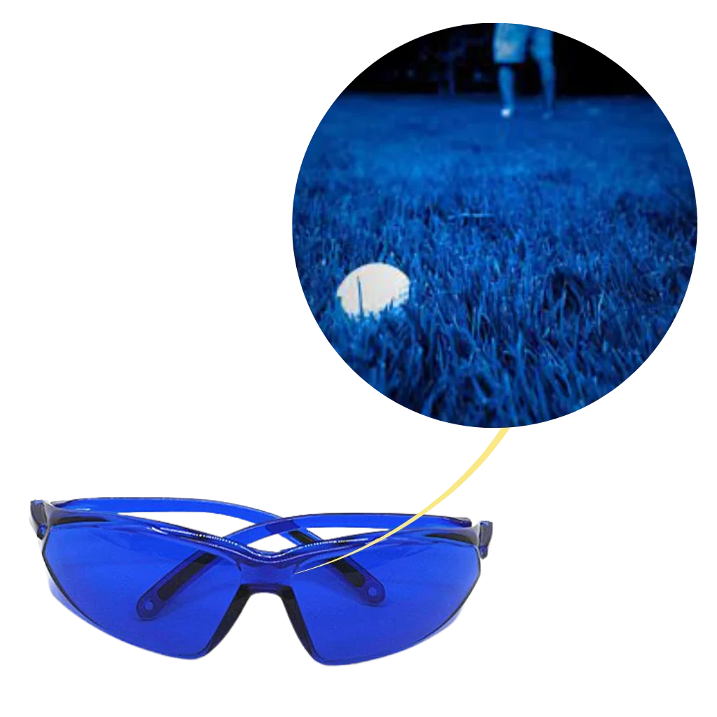 Golf Ball Finder Sunglasses with Blue Contrast Lenses and UV Protection, Case Included Zanny Home