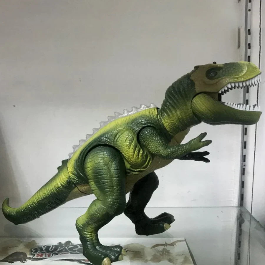 Remote Control Dinosaur Toy with Multi-Color LED Spikes and Roaring Sound, 17-Inch Zanny Home