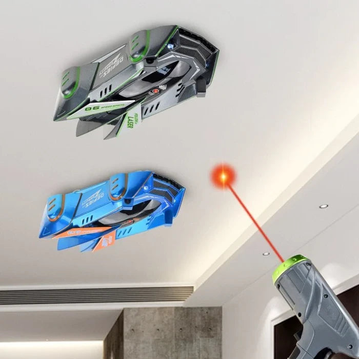 Wall Climbing RC Car with Laser Point Controller and LED Stunt Modes, USB Rechargeable Zanny Home