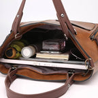 Leather Crossbody Bag with Padded Tablet Sleeve and Detachable Strap, 12 x 9 x 4 in Zanny Home
