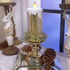 Color-Changing LED Candle with Spinning Glitter and USB Powered, Flameless Centerpiece Zanny Home