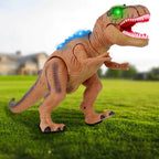 Remote Control Dinosaur Toy with Multi-Color LED Spikes and Roaring Sound, 17-Inch Zanny Home