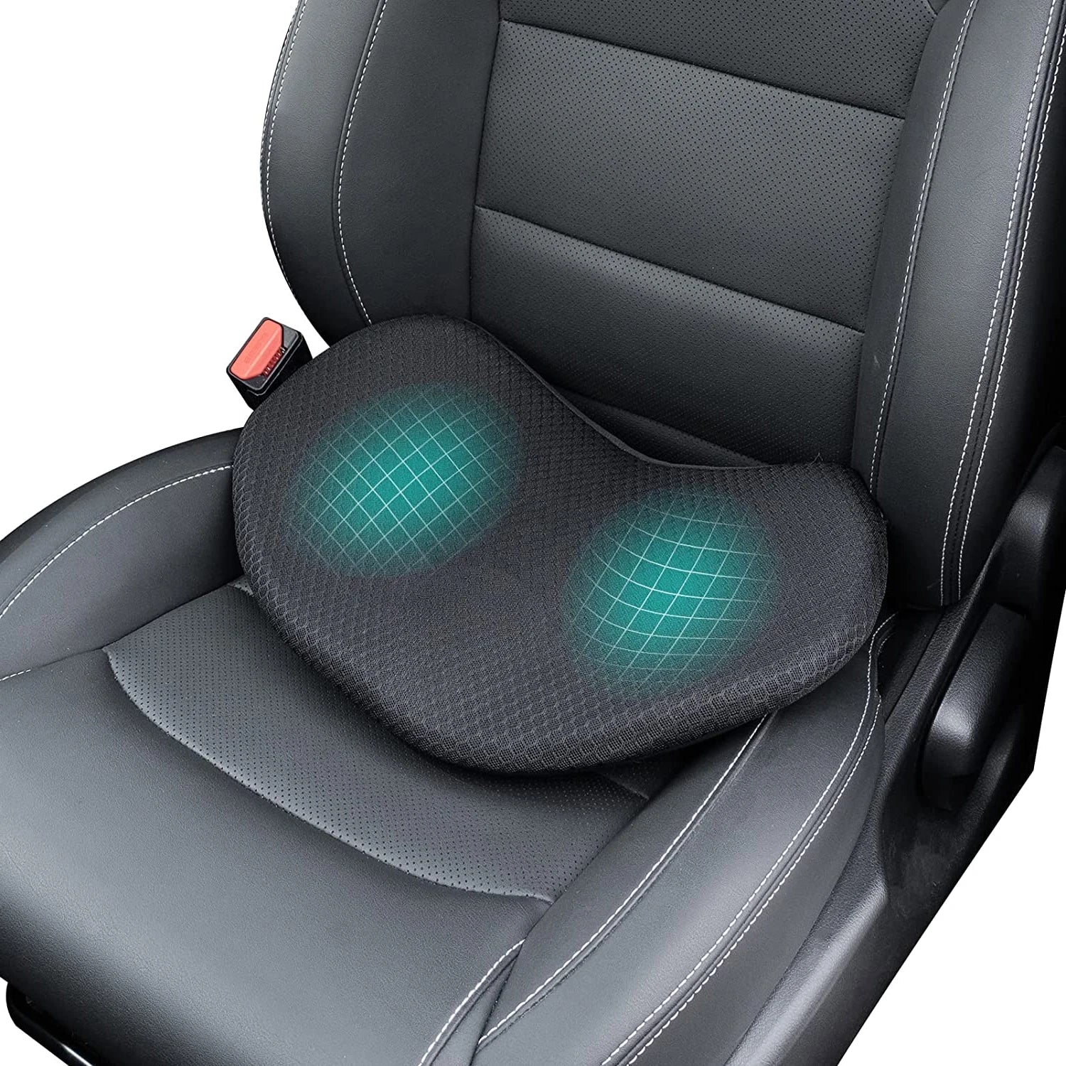 Car Seat Cushion with 3.5-Inch Memory Foam Boost and Contoured Support, Removable Cover Zanny Home